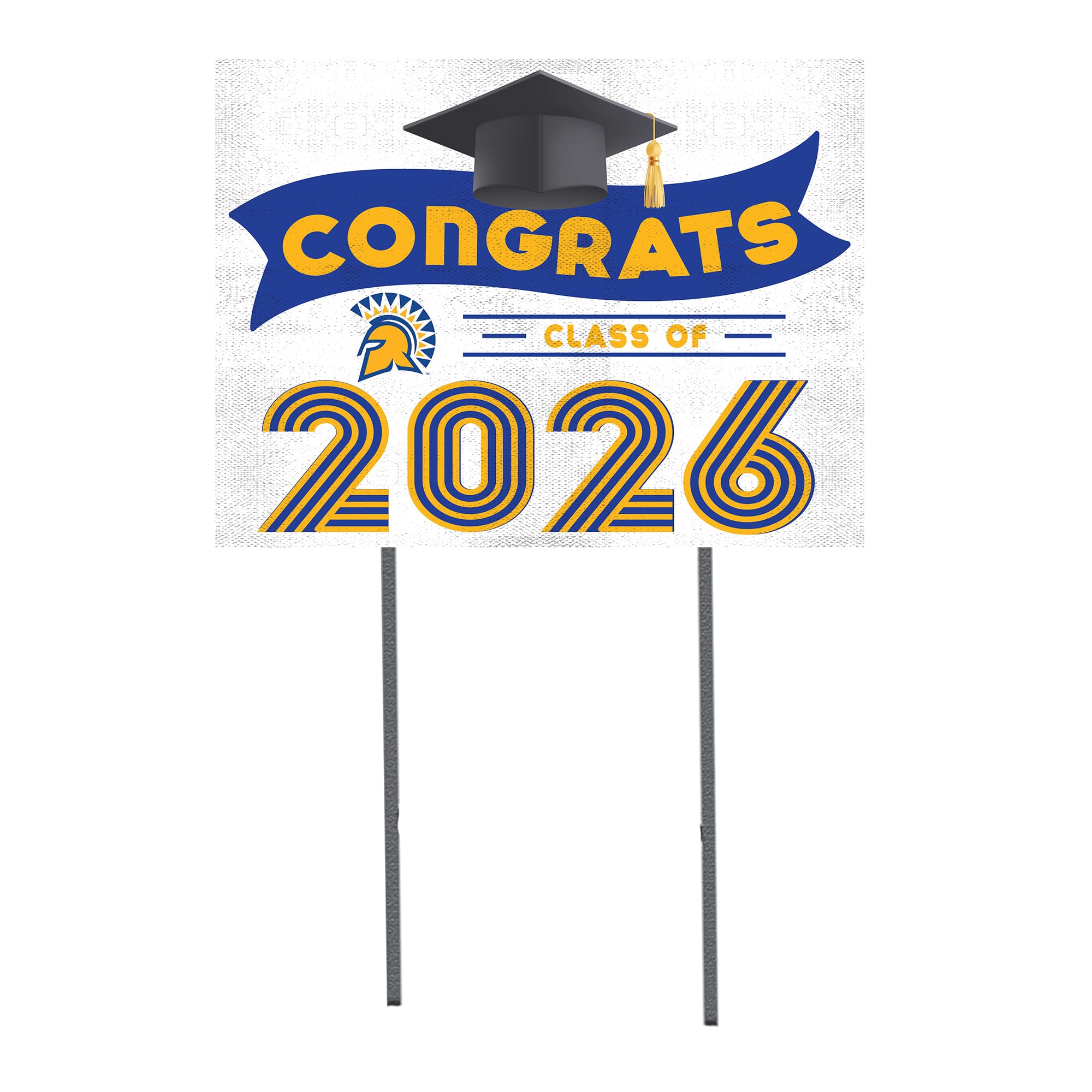 San Jose State Spartans 18" x 24" 2026 Grad Yard Sign with Stakes
