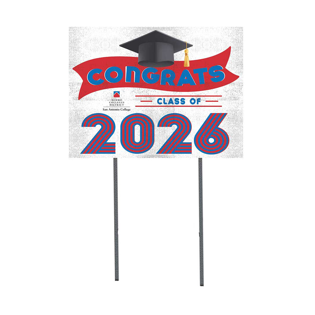 SAC Armadillos 18" x 24" 2026 Grad Yard Sign with Stakes