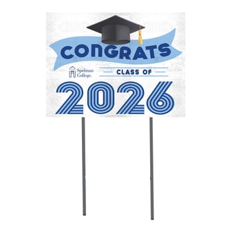 Spelman College Jaguars 18" x 24" 2026 Grad Yard Sign with Stakes
