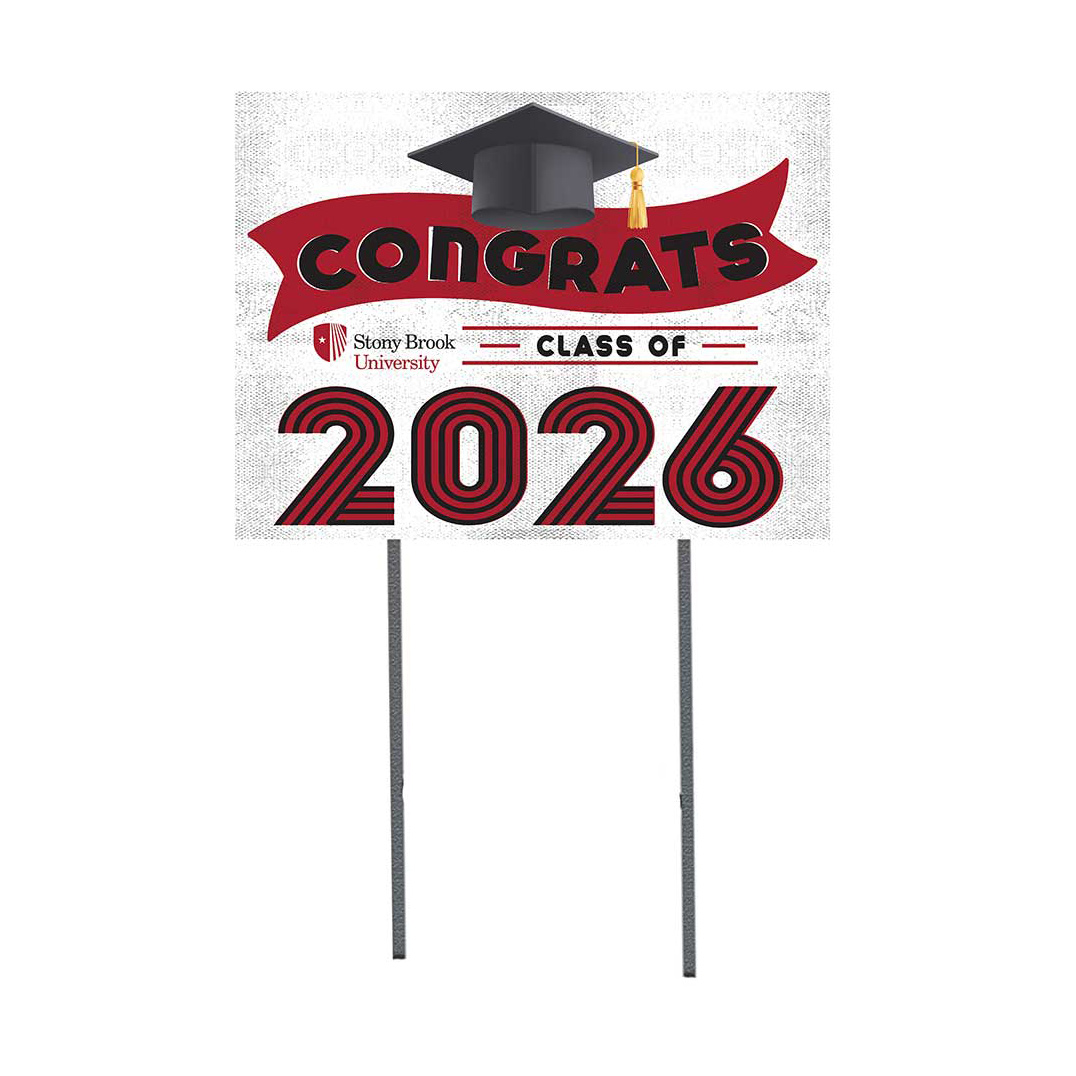 Stony Brook Seawolves 18" x 24" 2026 Grad Yard Sign with Stakes