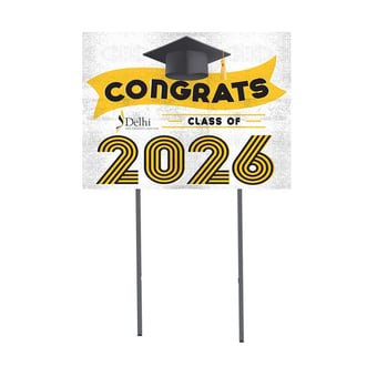 SUNY Delhi Broncos 18" x 24" 2026 Grad Yard Sign with Stakes