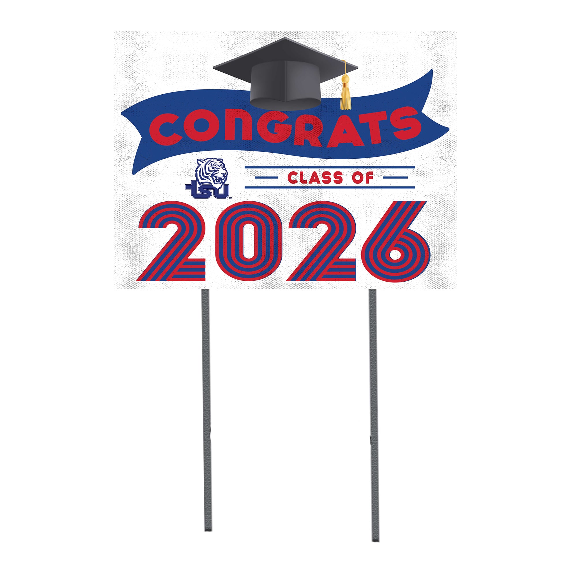 Tennessee State Tigers 18" x 24" 2026 Grad Yard Sign with Stakes