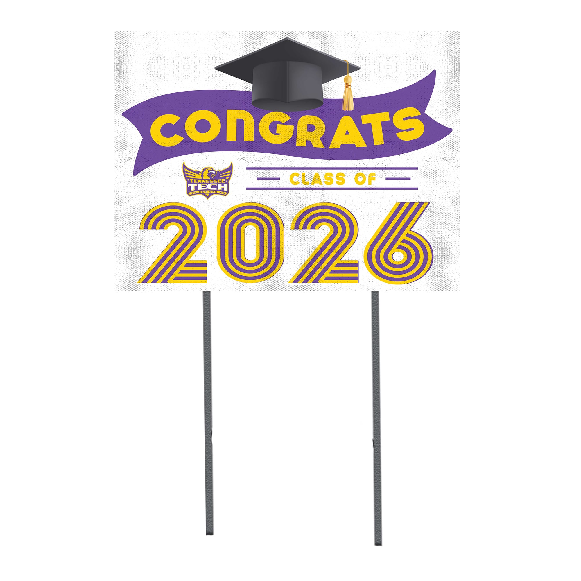 Tennessee Tech Golden Eagles 18" x 24" 2026 Grad Yard Sign with Stakes