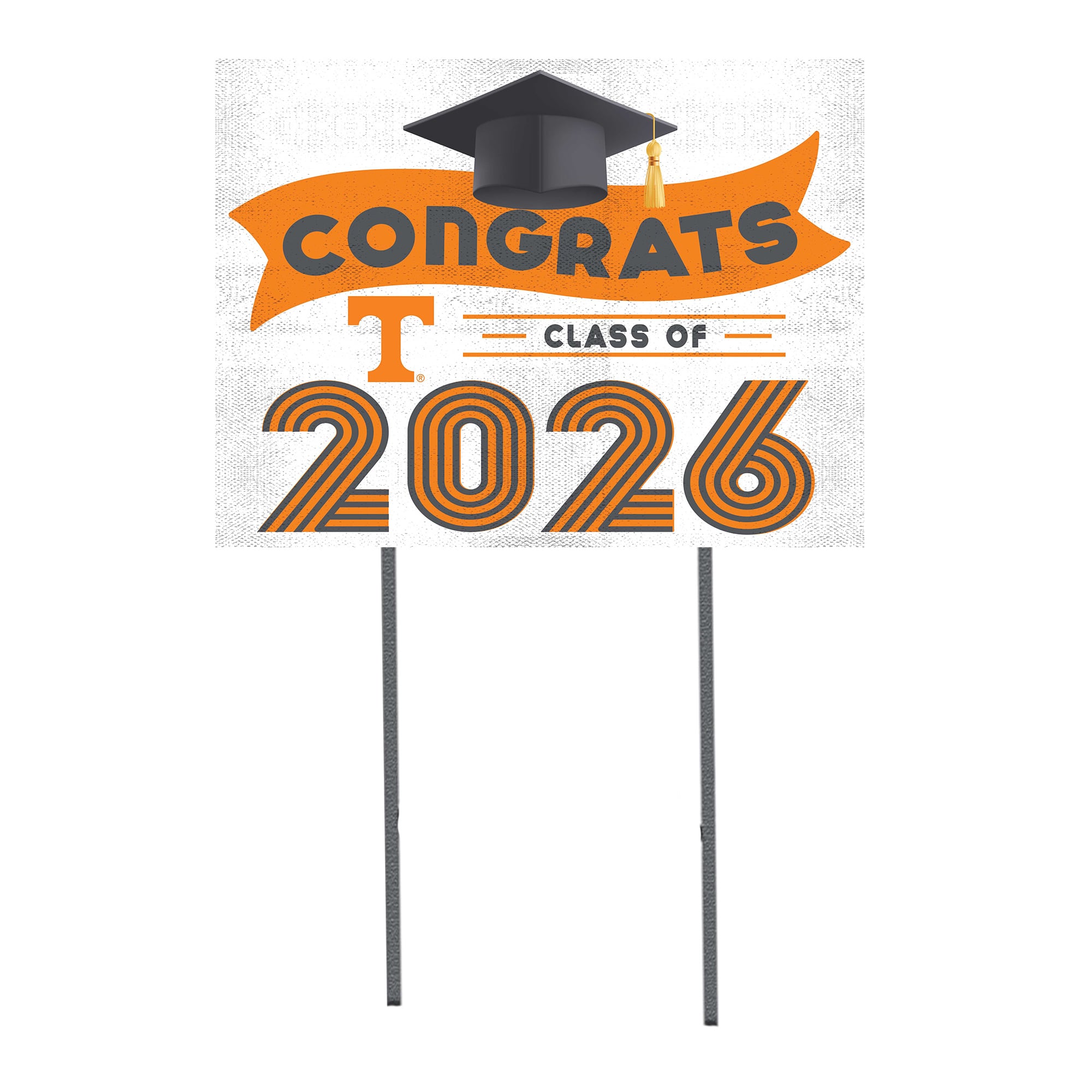 Tennessee Volunteers 18" x 24" 2026 Grad Yard Sign with Stakes