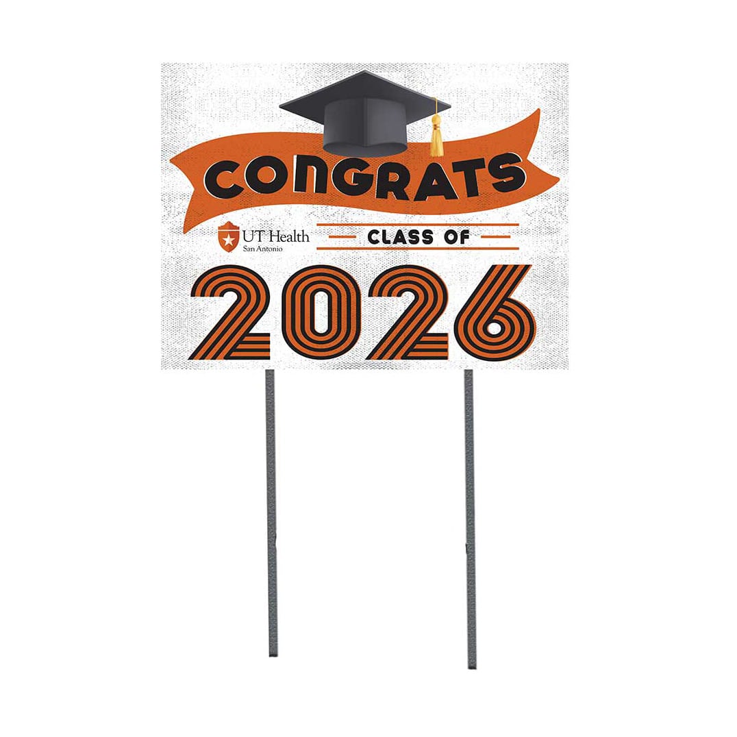 Texas Health San Antonio 18" x 24" 2026 Grad Yard Sign with Stakes