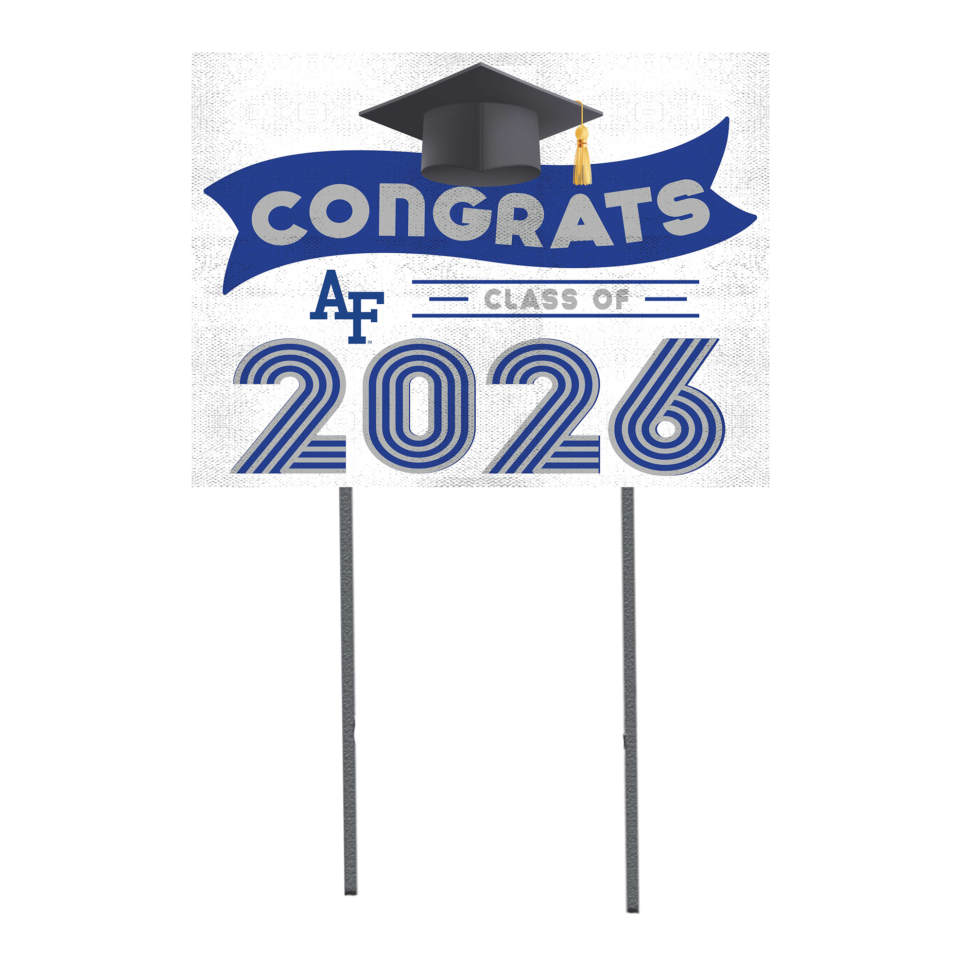 Air Force Falcons 18" x 24" 2026 Grad Yard Sign with Stakes