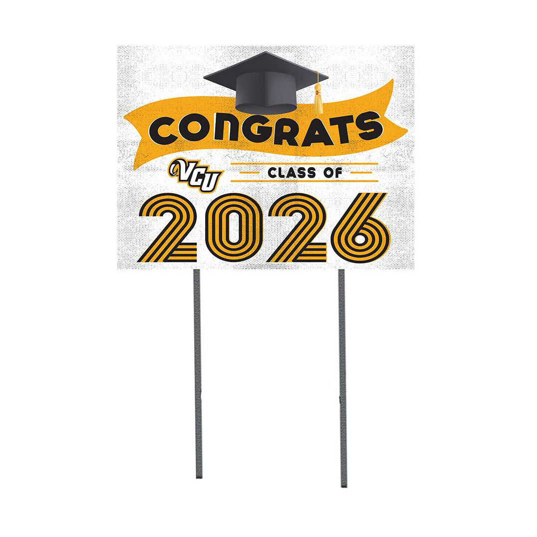 VCU Rams 18" x 24" 2026 Grad Yard Sign with Stakes