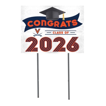 Virginia Cavaliers 18" x 24" 2026 Grad Yard Sign with Stakes