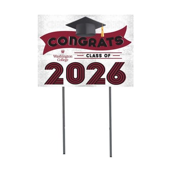 Washington College Shoremen 18" x 24" 2026 Grad Yard Sign with Stakes