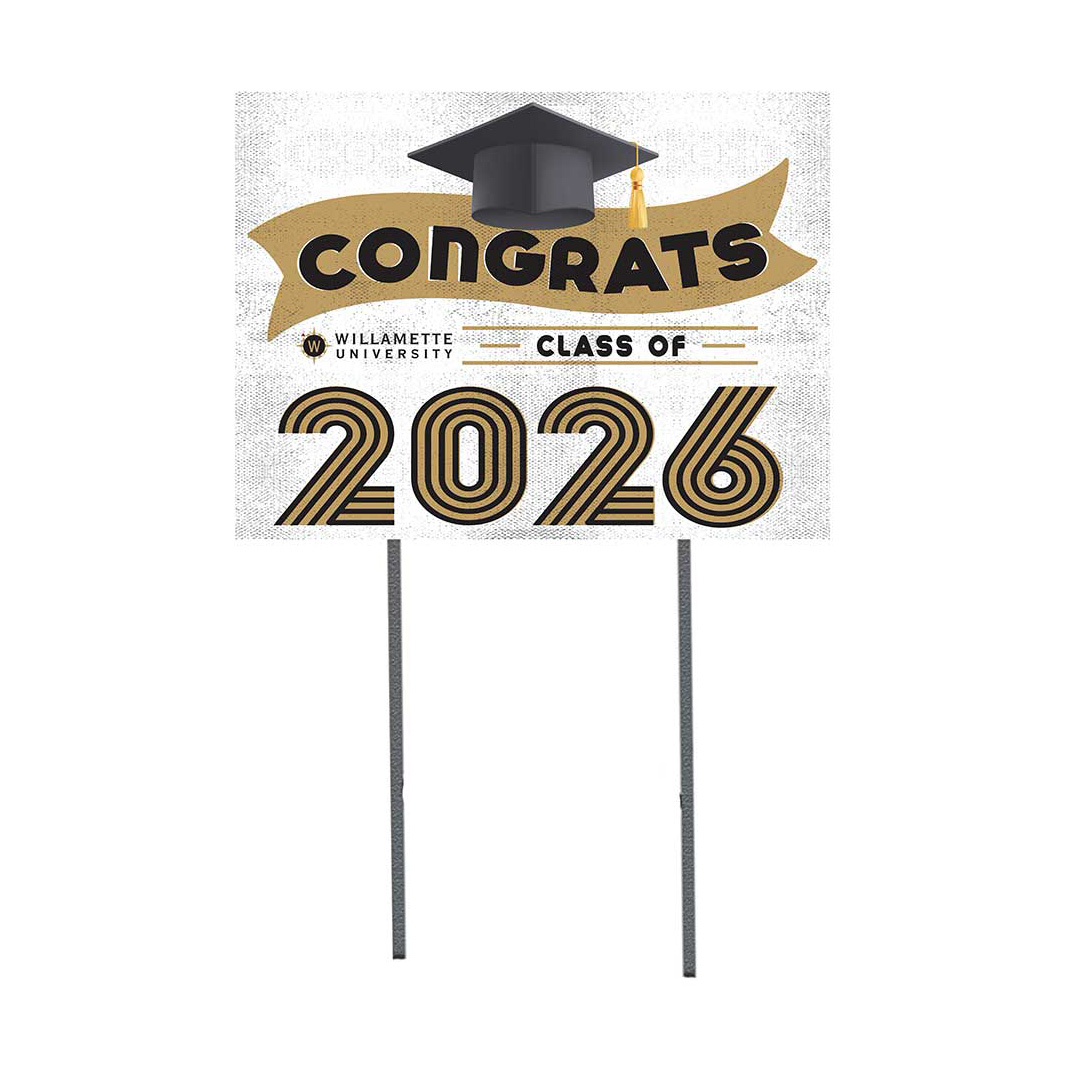 Willamette Bearcats 18" x 24" 2026 Grad Yard Sign with Stakes