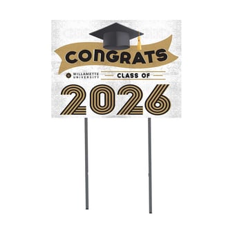 Willamette Bearcats 18" x 24" 2026 Grad Yard Sign with Stakes