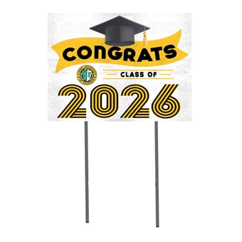 Xavier University of Louisiana Gold Rush 18" x 24" 2026 Grad Yard Sign with Stakes