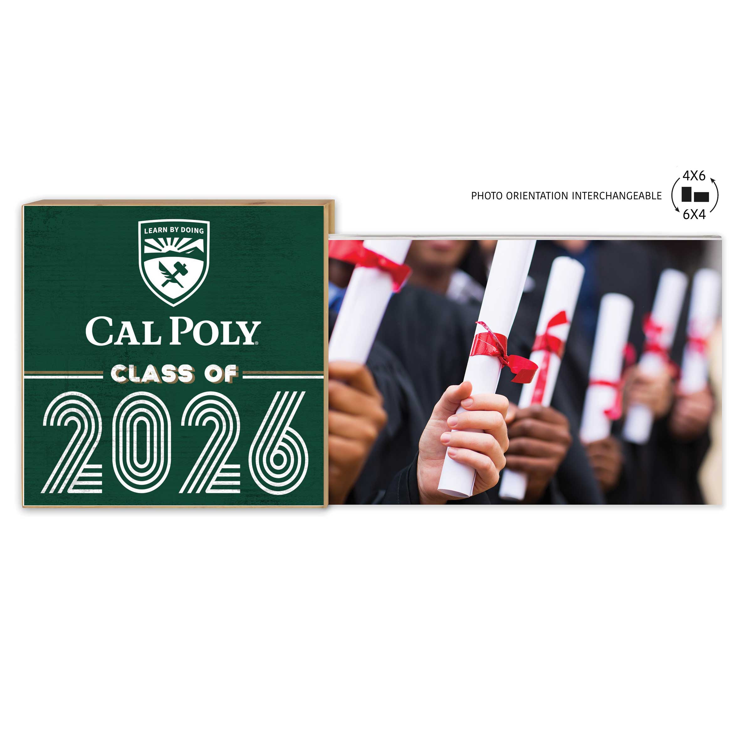 Cal Poly Mustangs 5" x 10.5" 2026 Grad Floating Photo Frame