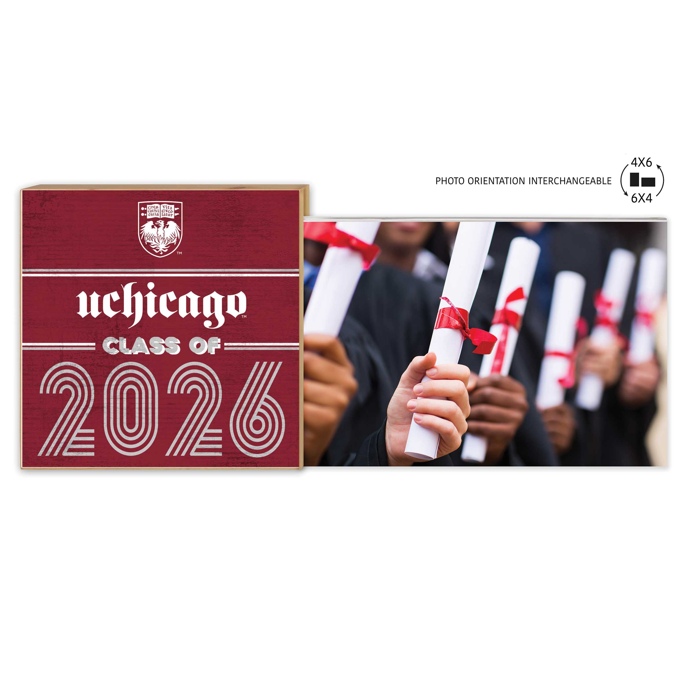 UChicago Maroons 5" x 10.5" 2026 Grad Floating Photo Frame