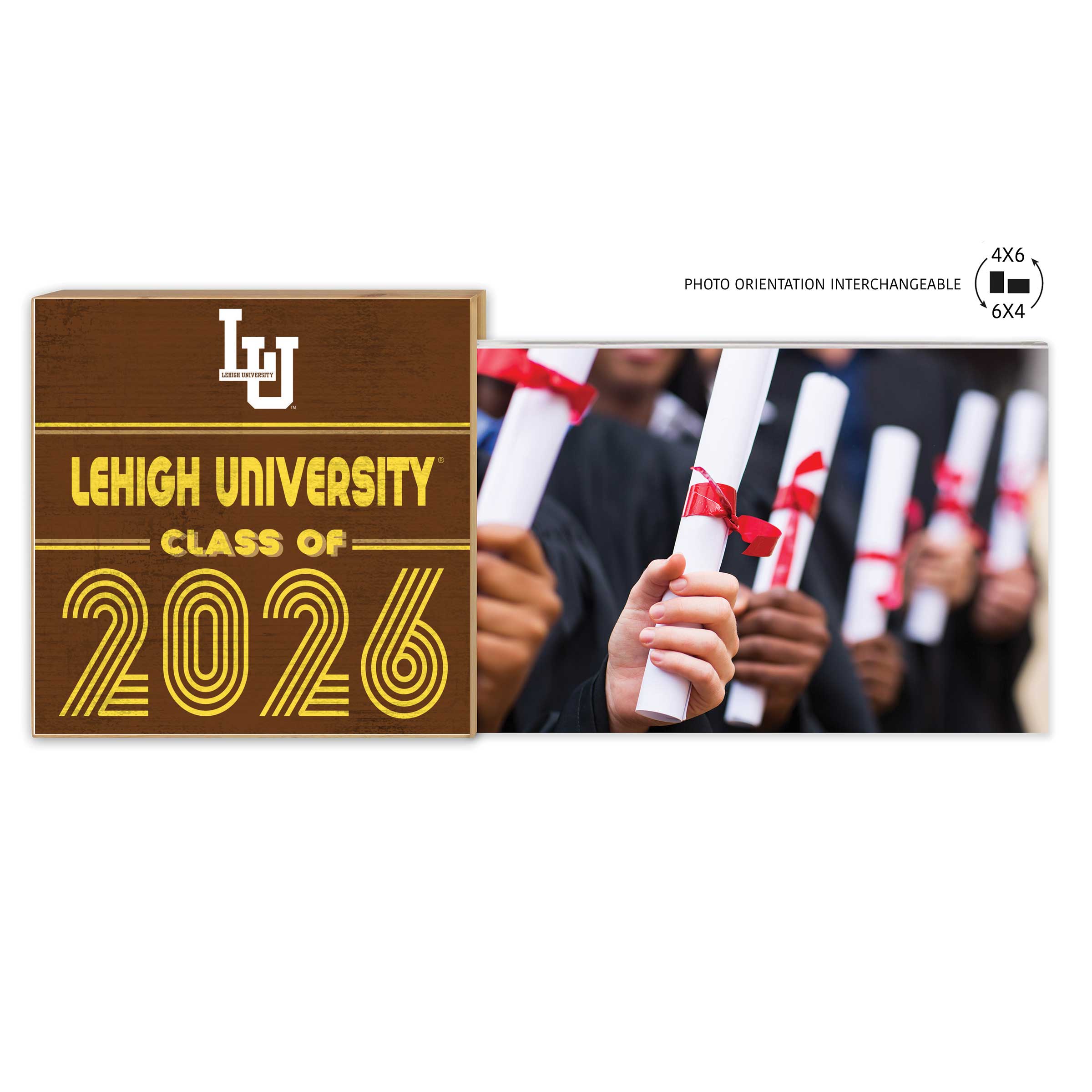 Lehigh Mountain Hawks 5" x 10.5" 2026 Grad Floating Photo Frame