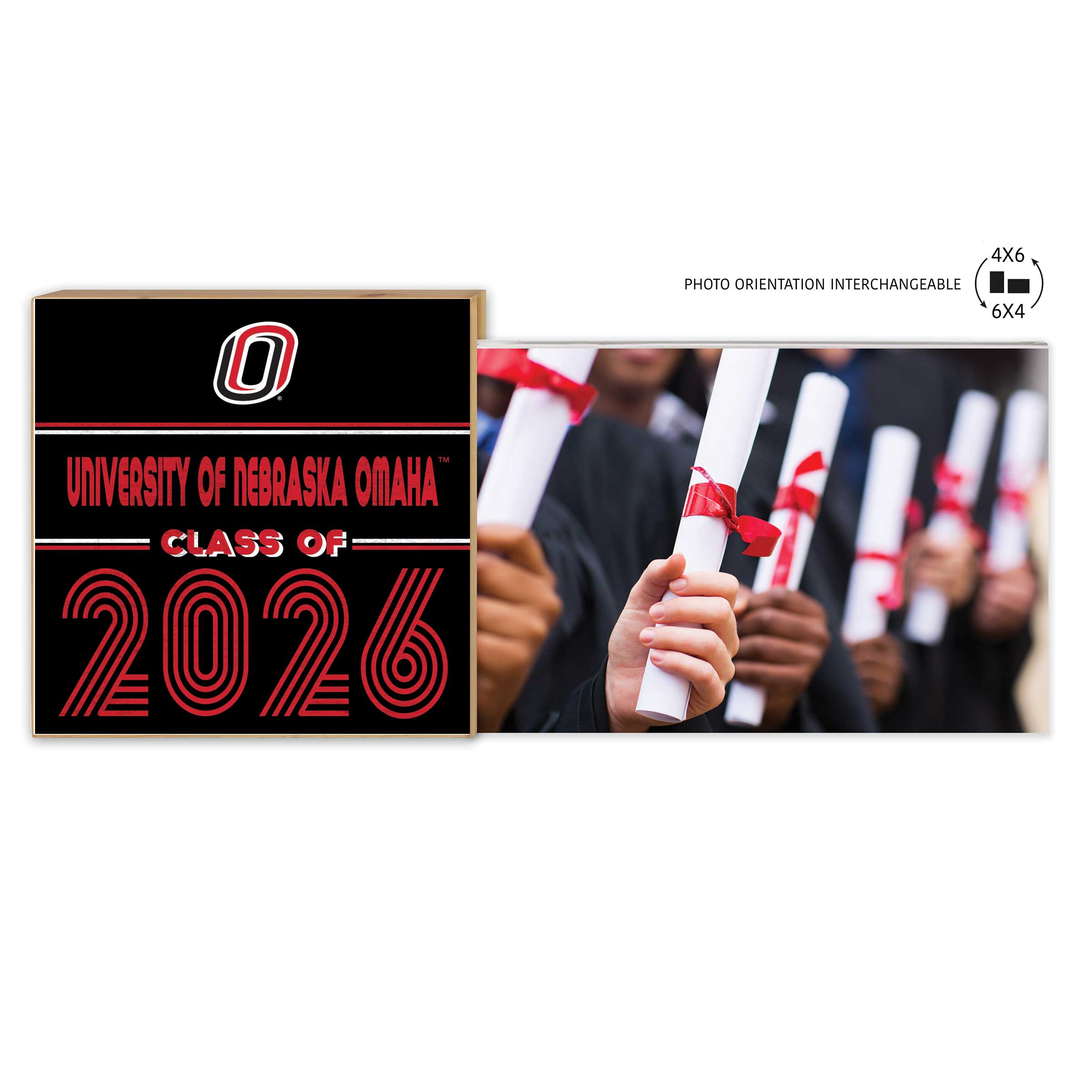 Nebraska Omaha Mavericks 5" x 10.5" 2026 Grad Floating Photo Frame