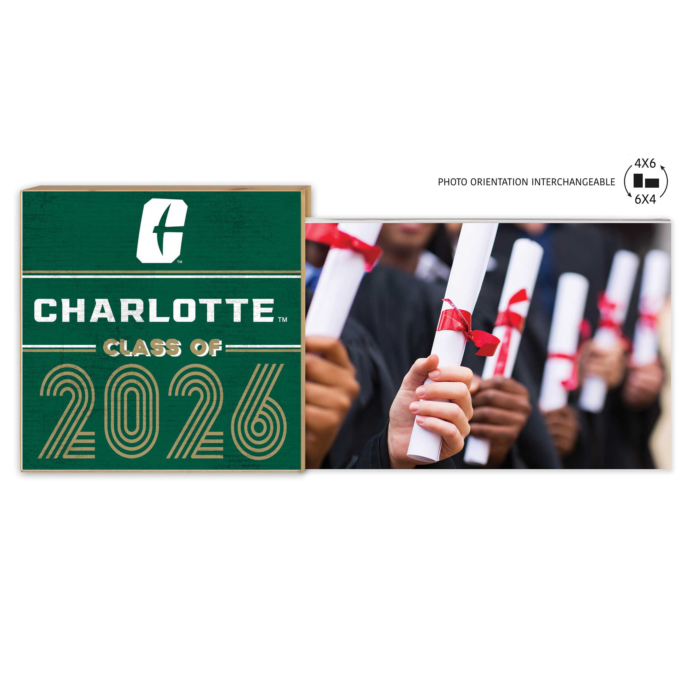 Charlotte 49ers 5" x 10.5" 2026 Grad Floating Photo Frame