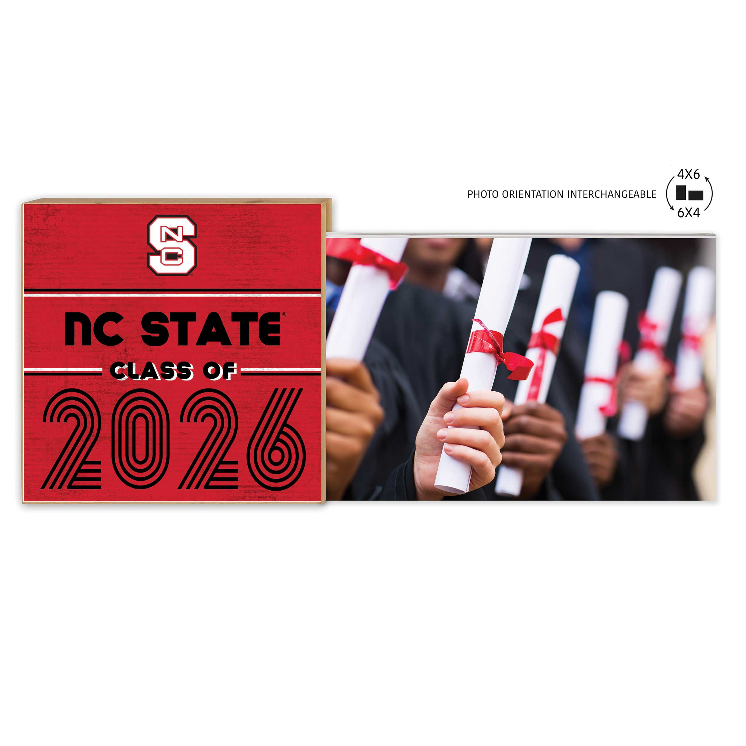 NC State Wolfpack 5" x 10.5" 2026 Grad Floating Photo Frame