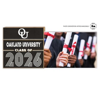 Oakland Golden Grizzlies 5" x 10.5" 2026 Grad Floating Photo Frame