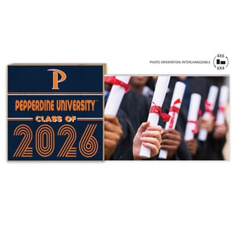 Pepperdine Waves 5" x 10.5" 2026 Grad Floating Photo Frame