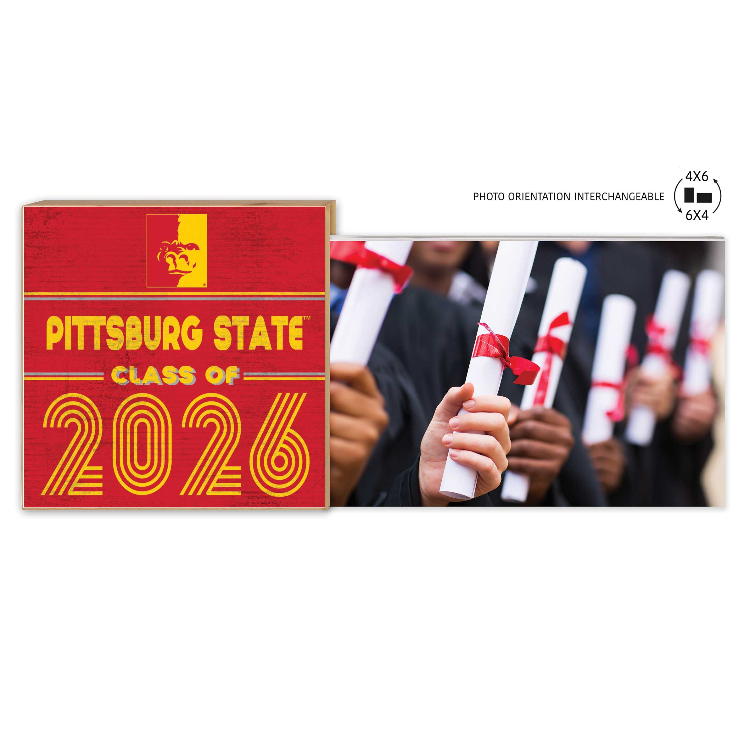 Pittsburg State Gorillas 5" x 10.5" 2026 Grad Floating Photo Frame
