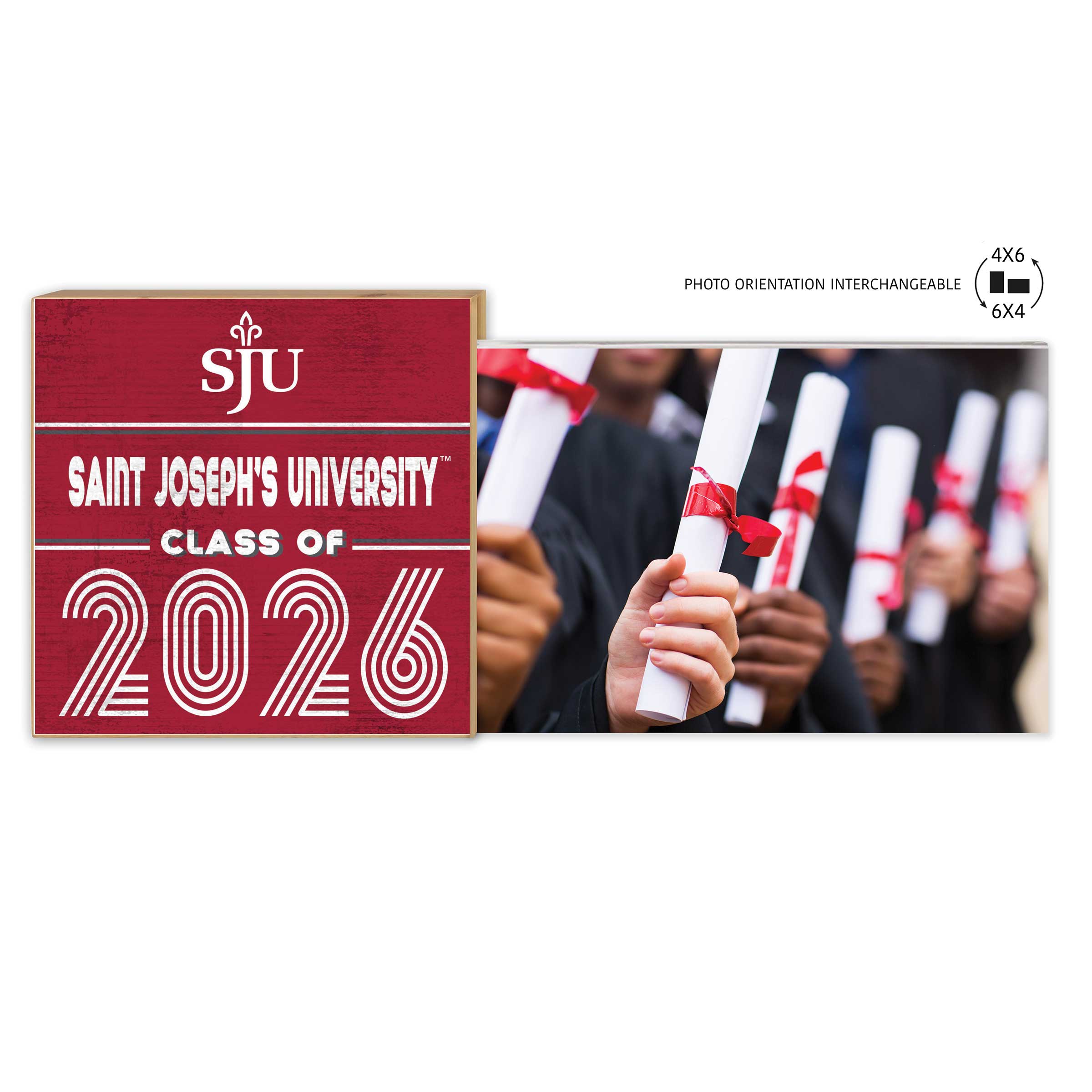 Saint Joseph's Hawks 5" x 10.5" 2026 Grad Floating Photo Frame