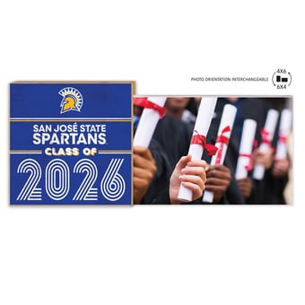 San Jose State Spartans 5" x 10.5" 2026 Grad Floating Photo Frame