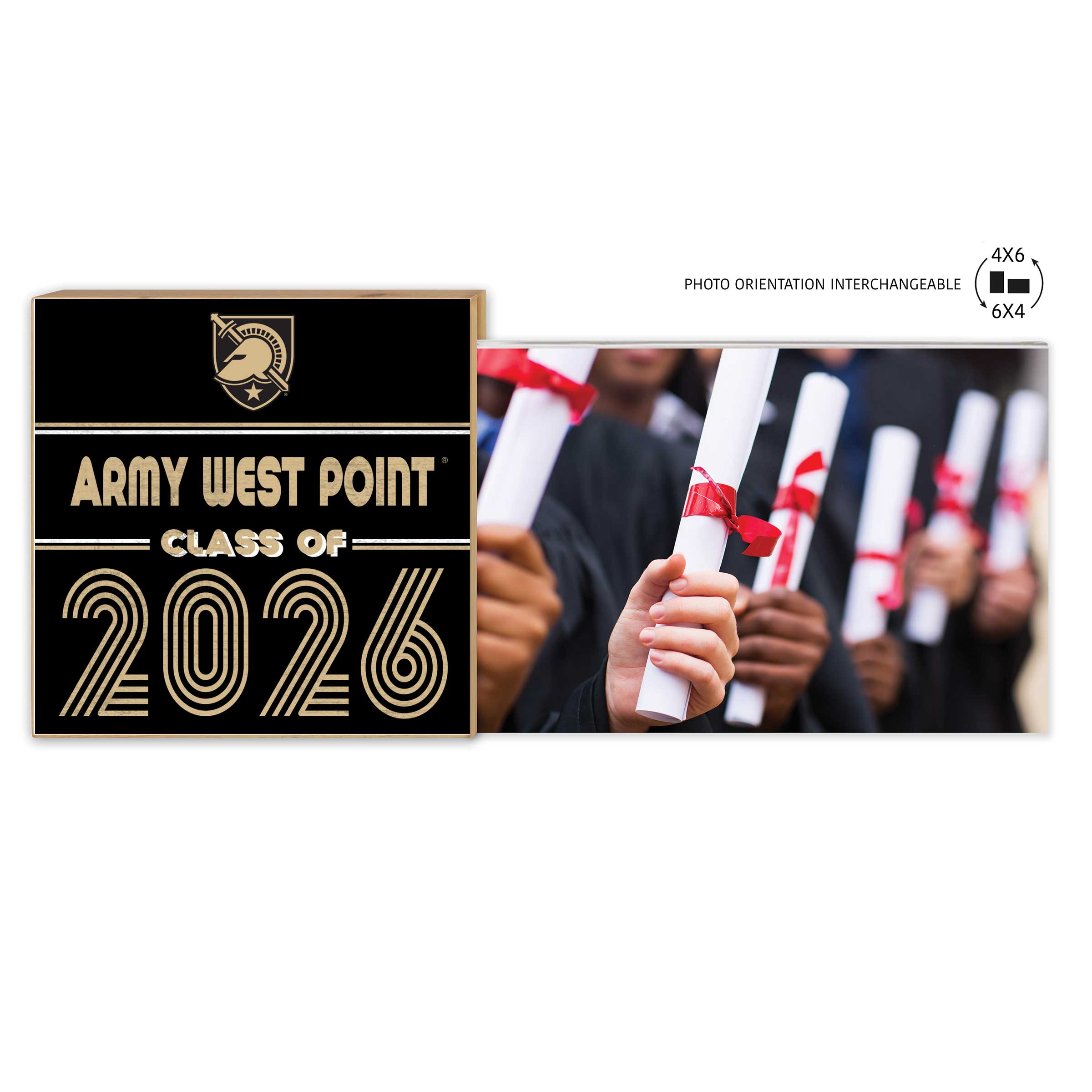 Army Black Knights 5" x 10.5" 2026 Grad Floating Photo Frame