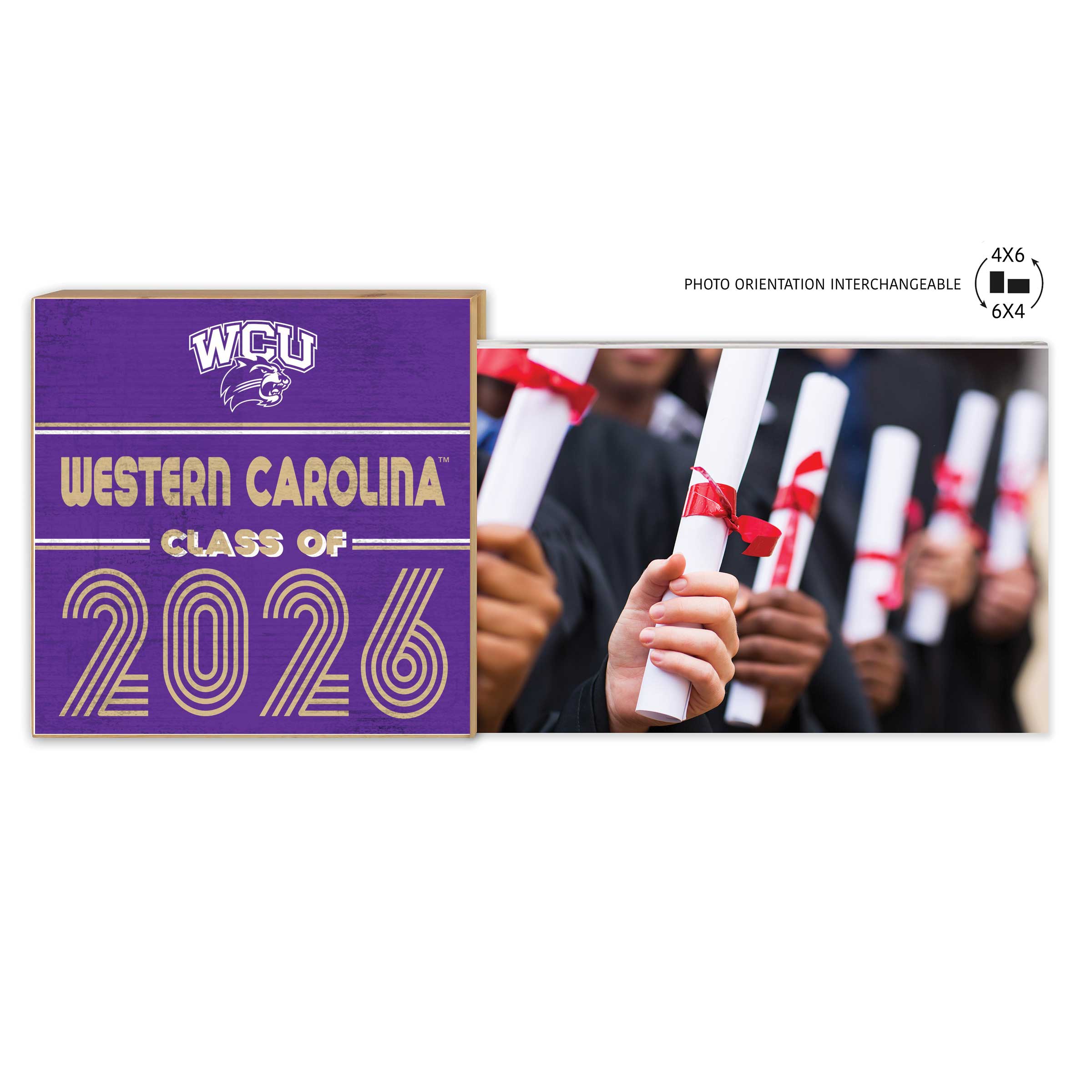 Western Carolina Catamounts 5" x 10.5" 2026 Grad Floating Photo Frame