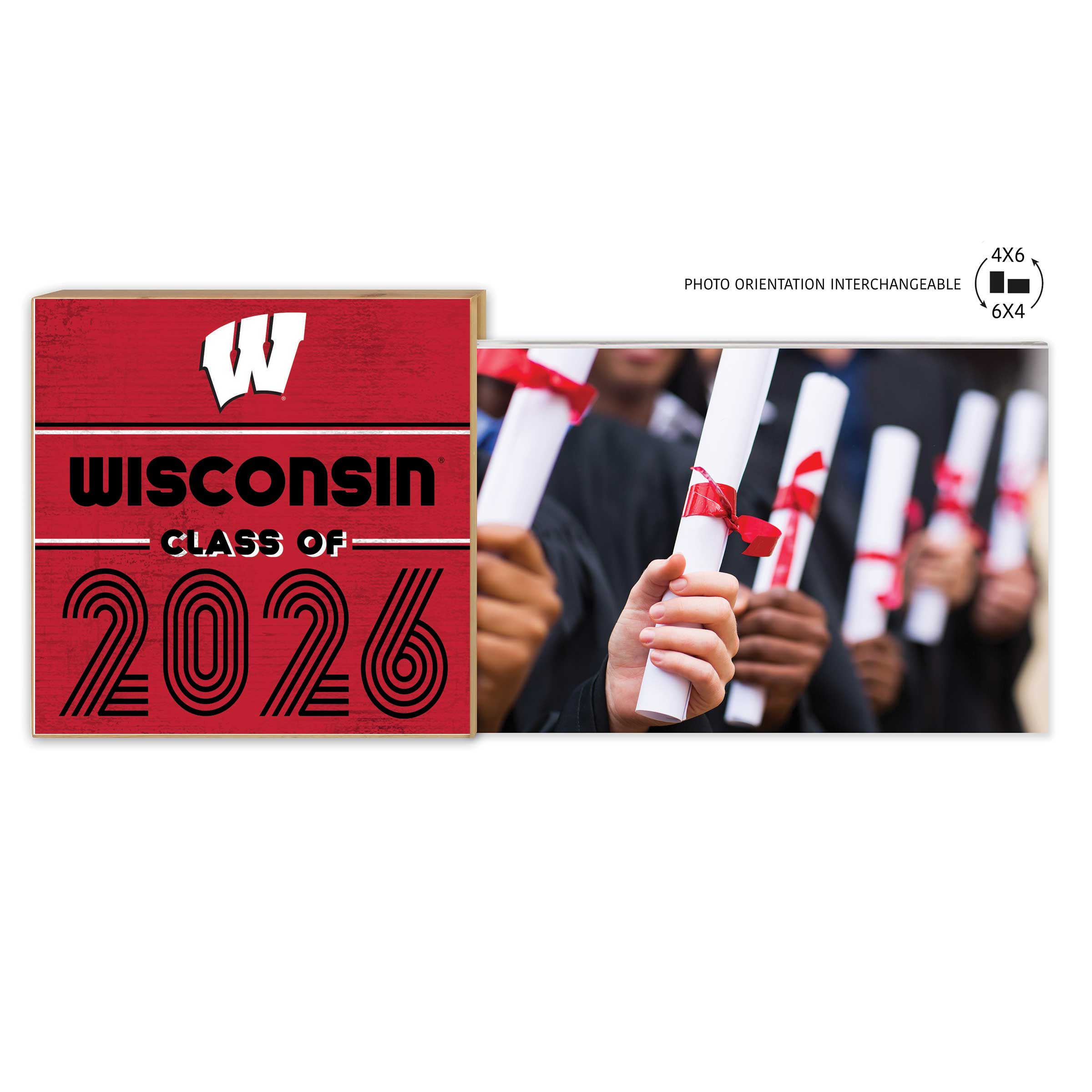 Wisconsin Badgers 5" x 10.5" 2026 Grad Floating Photo Frame