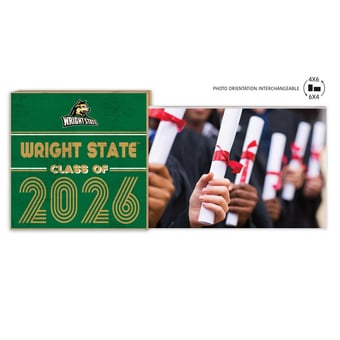 Wright State Raiders 5" x 10.5" 2026 Grad Floating Photo Frame