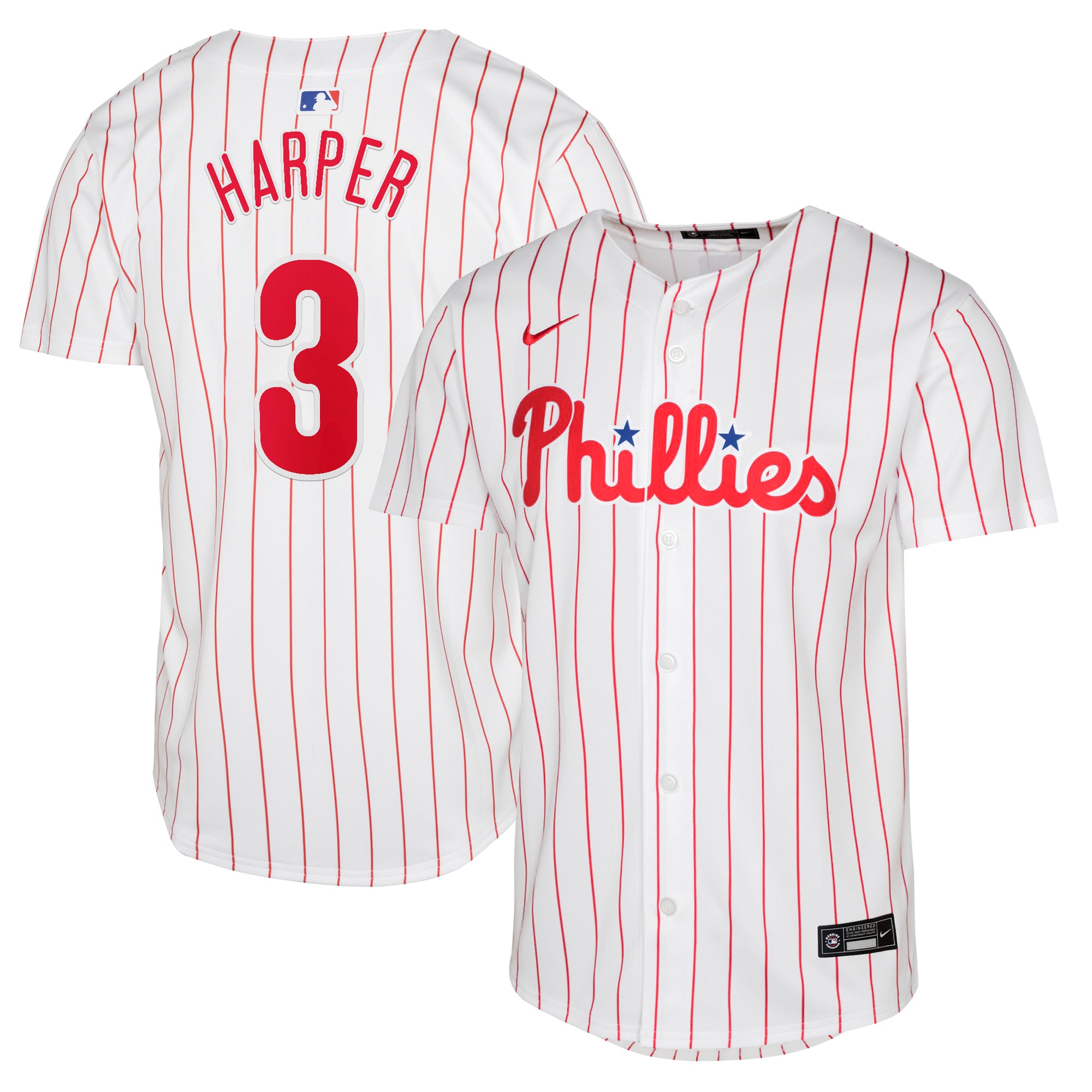Philadelphia Phillies Nike Limited Home Jersey – White – Bryce Harper – Youth