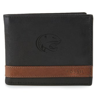 Fossil Black South Alabama Jaguars Quinn Flip ID Bifold Wallet