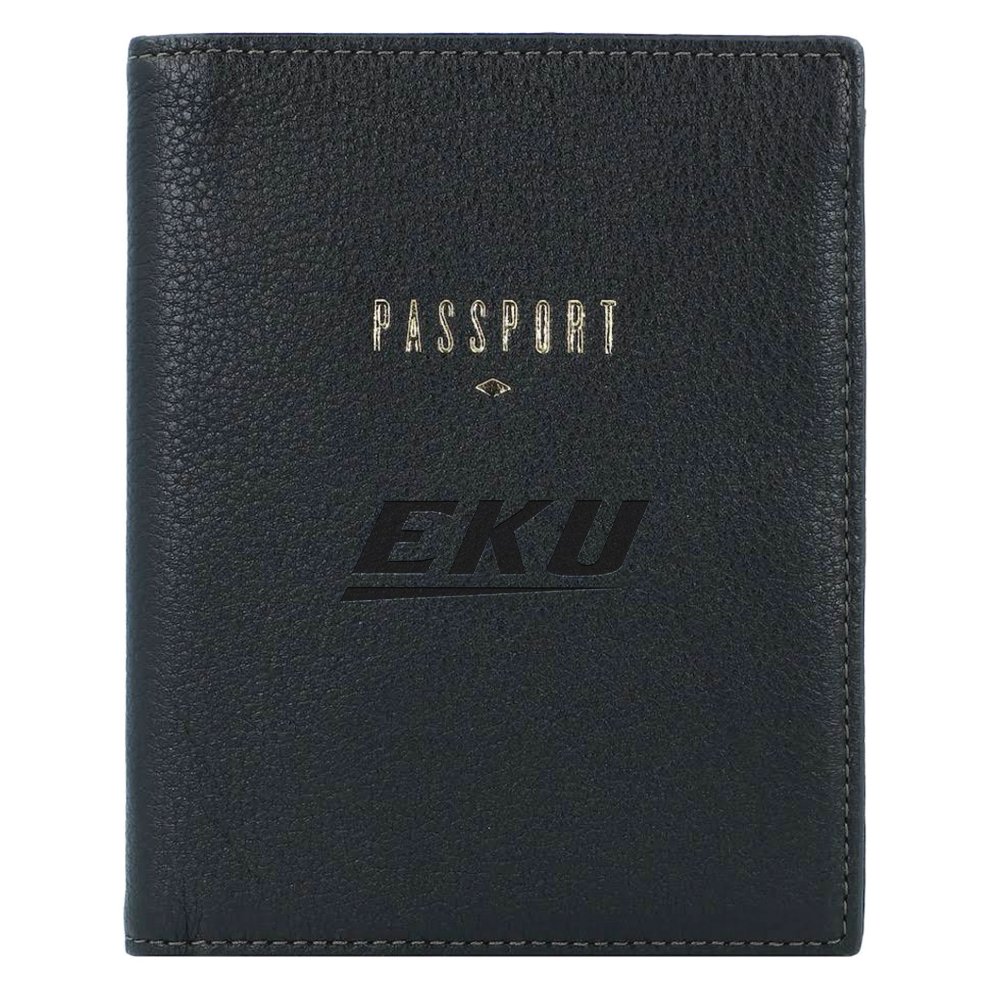 Fossil Black Eastern Kentucky Colonels Travel RFID Passport Case