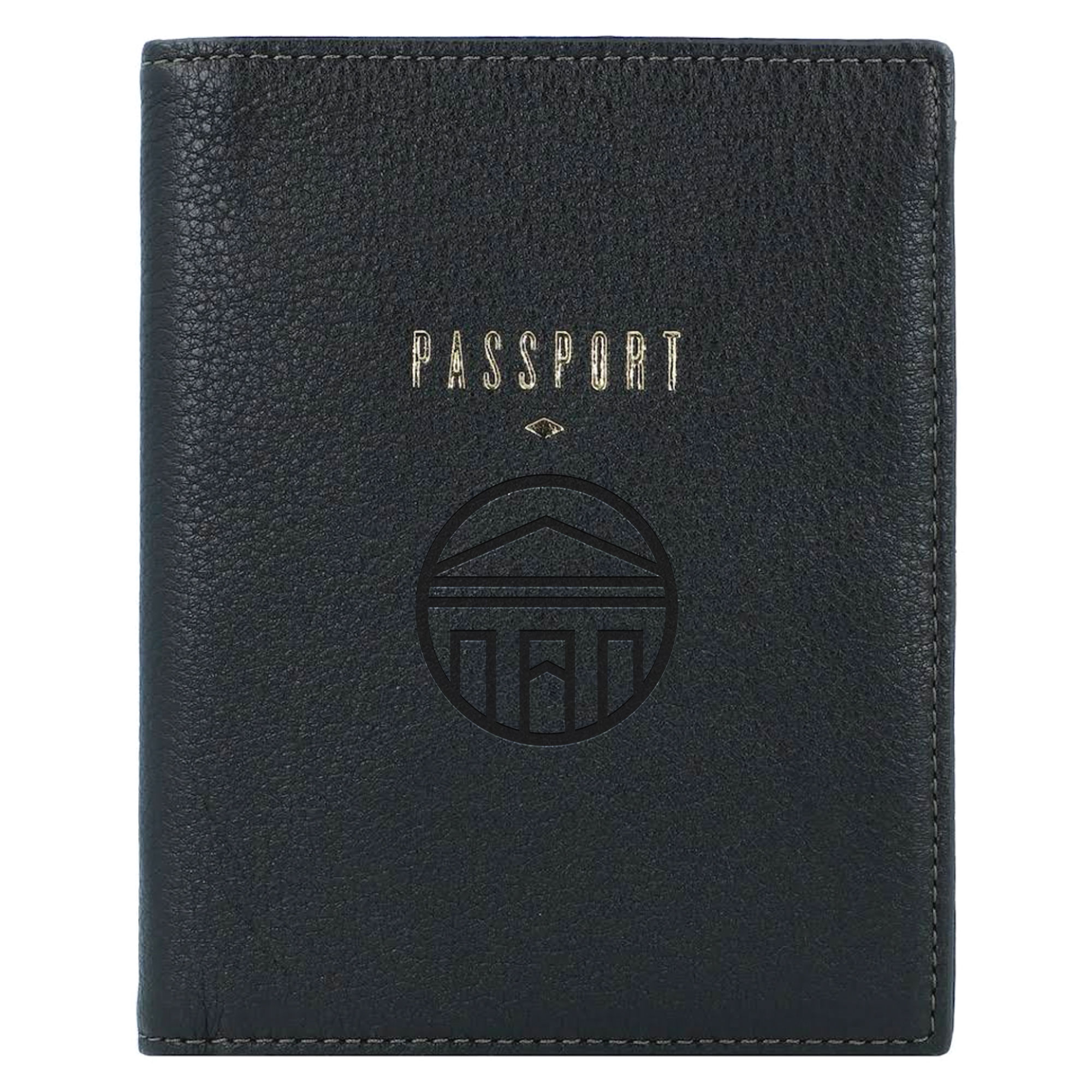Fossil Black Longwood Lancers Travel RFID Passport Case
