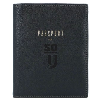 Fossil Black Southern Oregon Raiders Travel RFID Passport Case