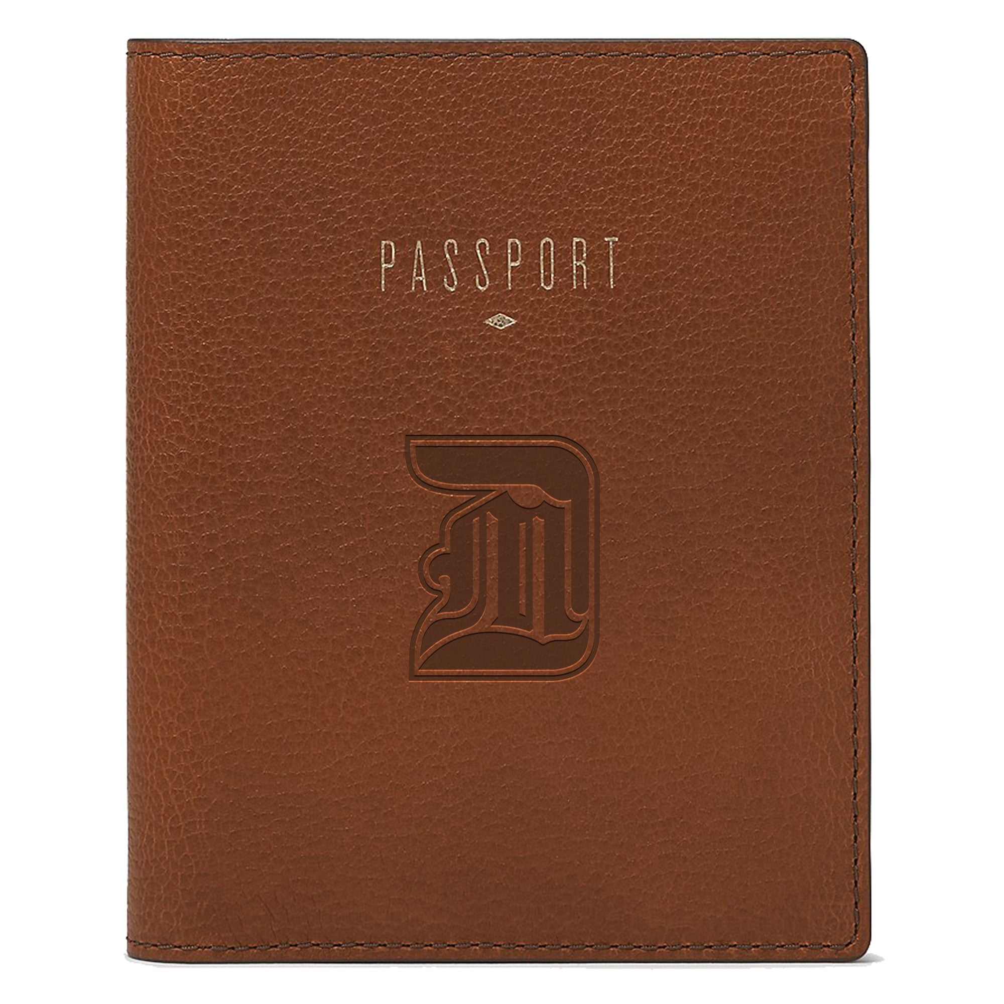 Fossil Brown Detroit Mercy Titans Travel RFID Passport Case