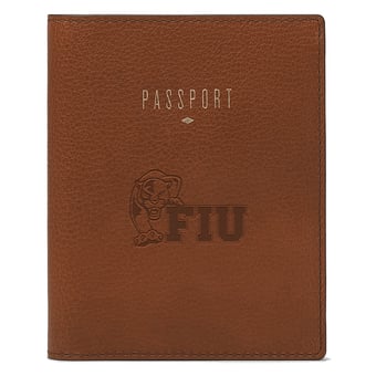 Fossil Brown FIU Panthers Travel RFID Passport Case