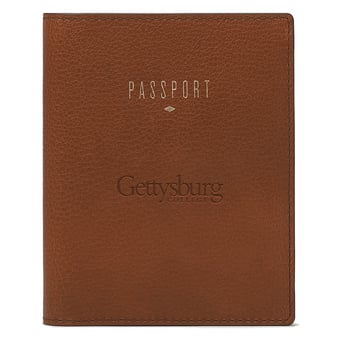 Fossil Brown Gettysburg Bullets Travel RFID Passport Case