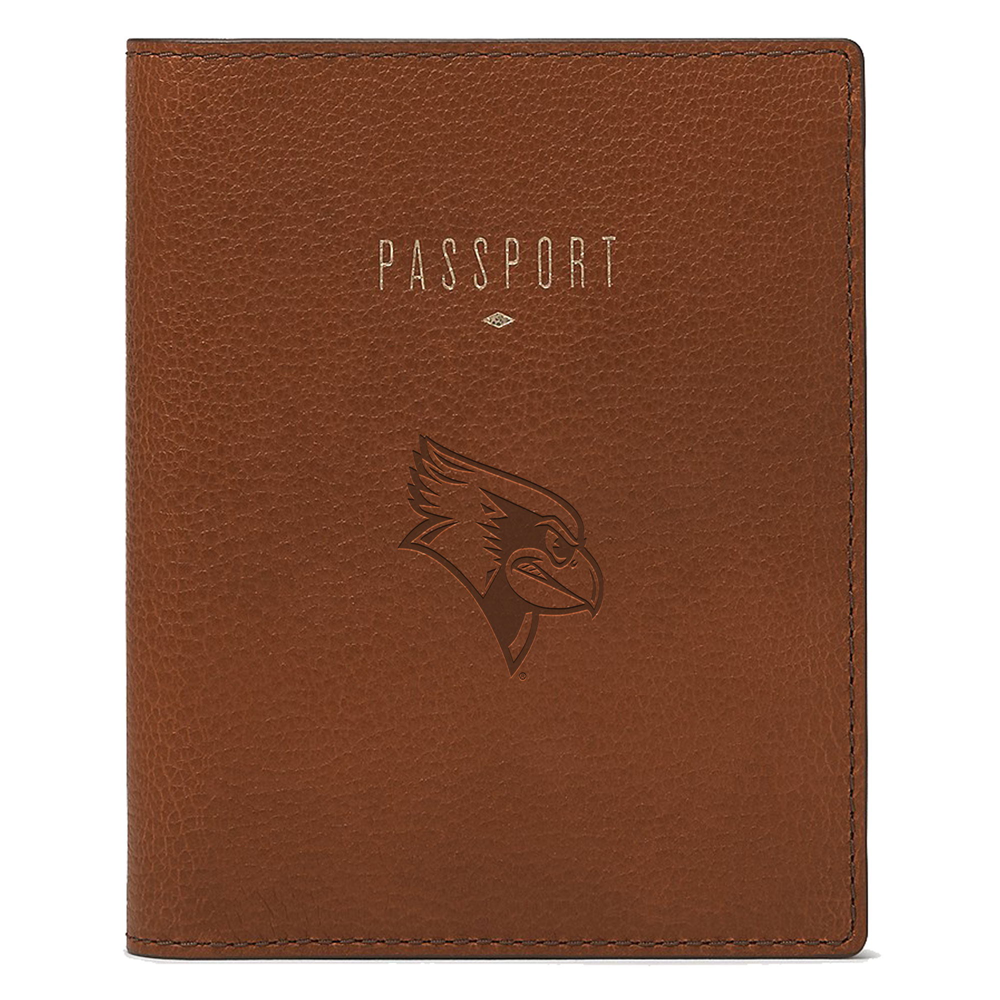 Fossil Brown Illinois State Redbirds Travel RFID Passport Case