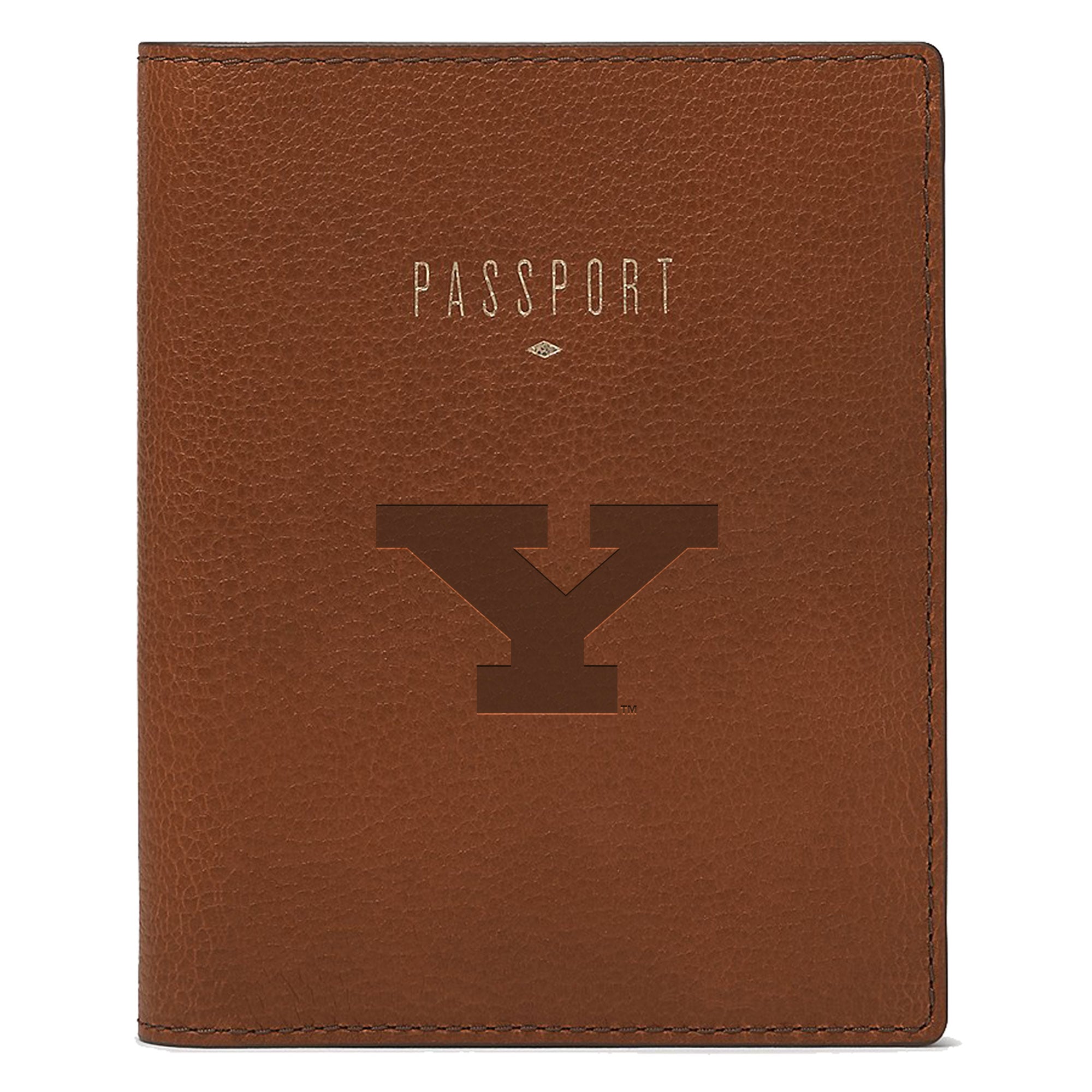 Fossil Brown Youngstown State Penguins Travel RFID Passport Case