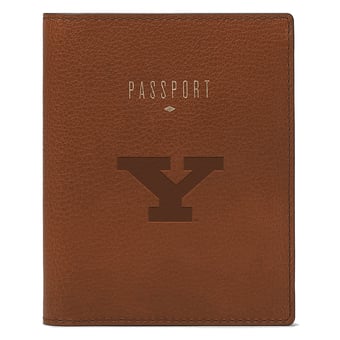 Fossil Brown Youngstown State Penguins Travel RFID Passport Case
