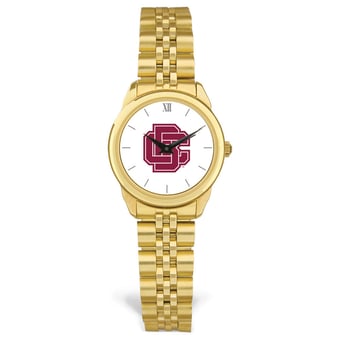Women's  Gold Bethune-Cookman Wildcats Rolled Link Bracelet Wristwatch