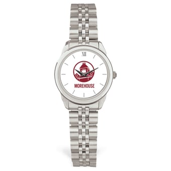 Women's  Silver Morehouse Maroon Tigers Rolled Link Bracelet Wristwatch