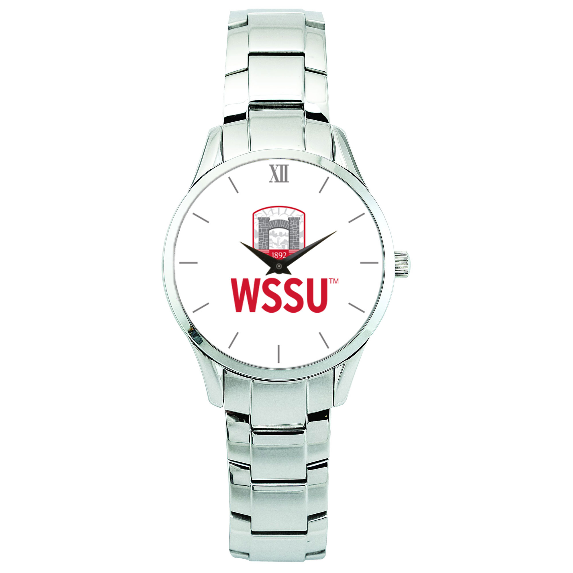 Men's  Silver Winston-Salem State Rams Stainless Steel Wristwatch
