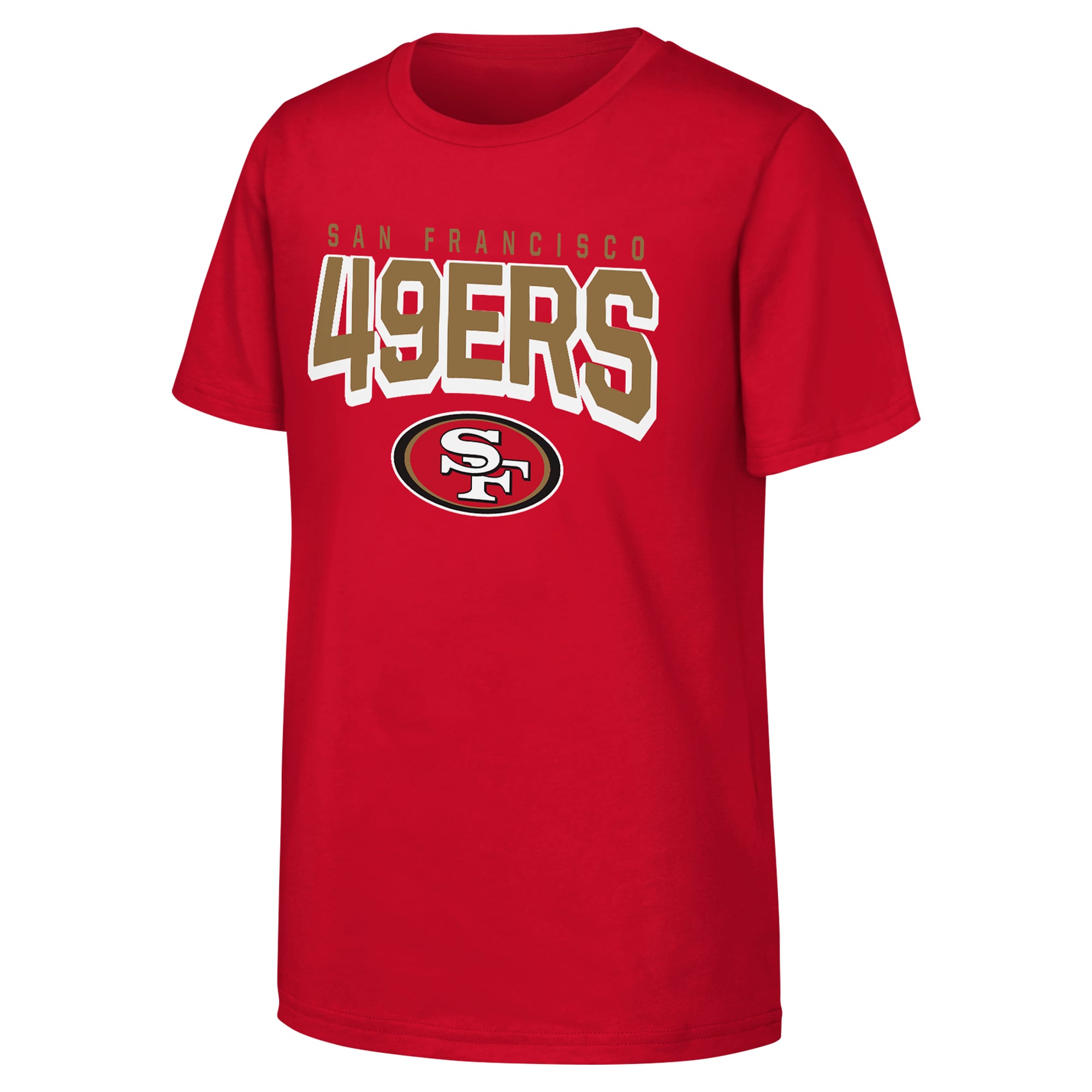 Youth Scarlet San Francisco 49ers On The Block T-Shirt: retailer-supplied image