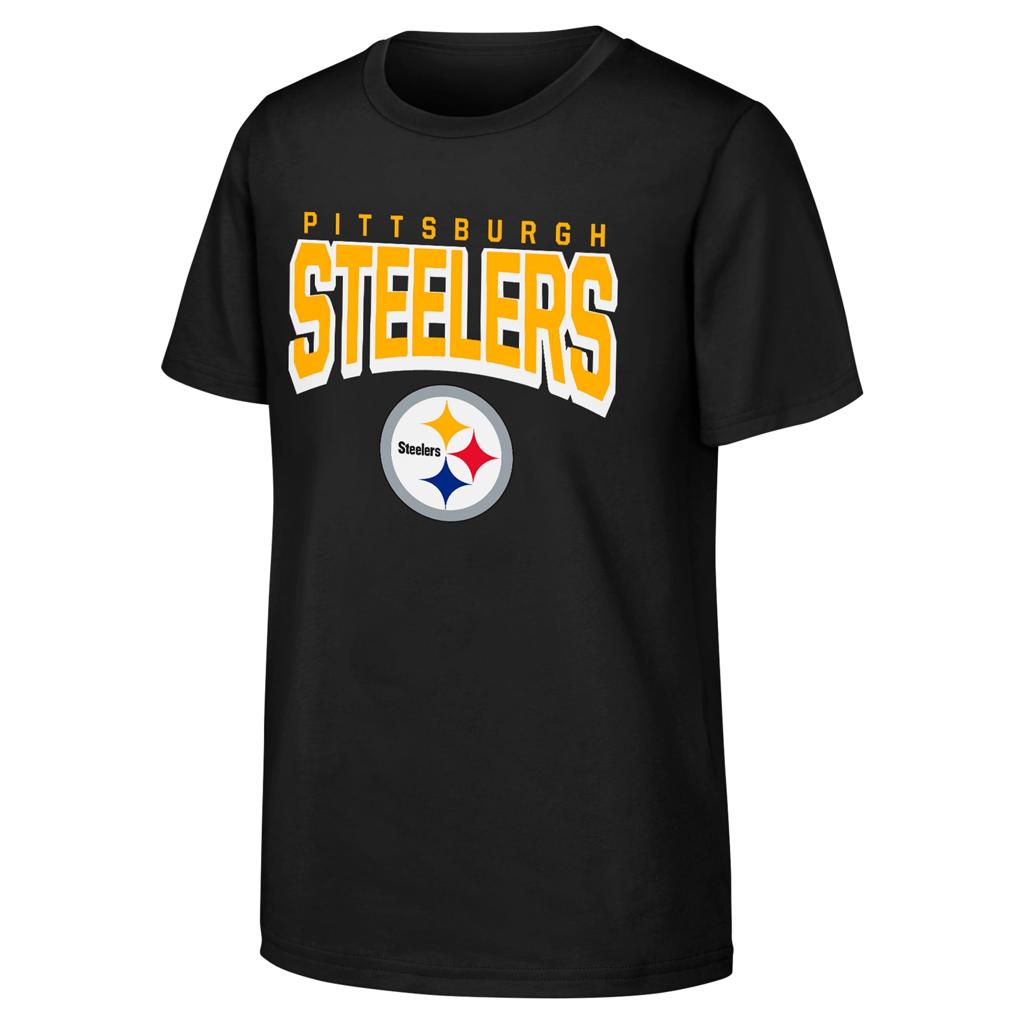 Youth Black Pittsburgh Steelers On The Block T-Shirt: retailer-supplied image