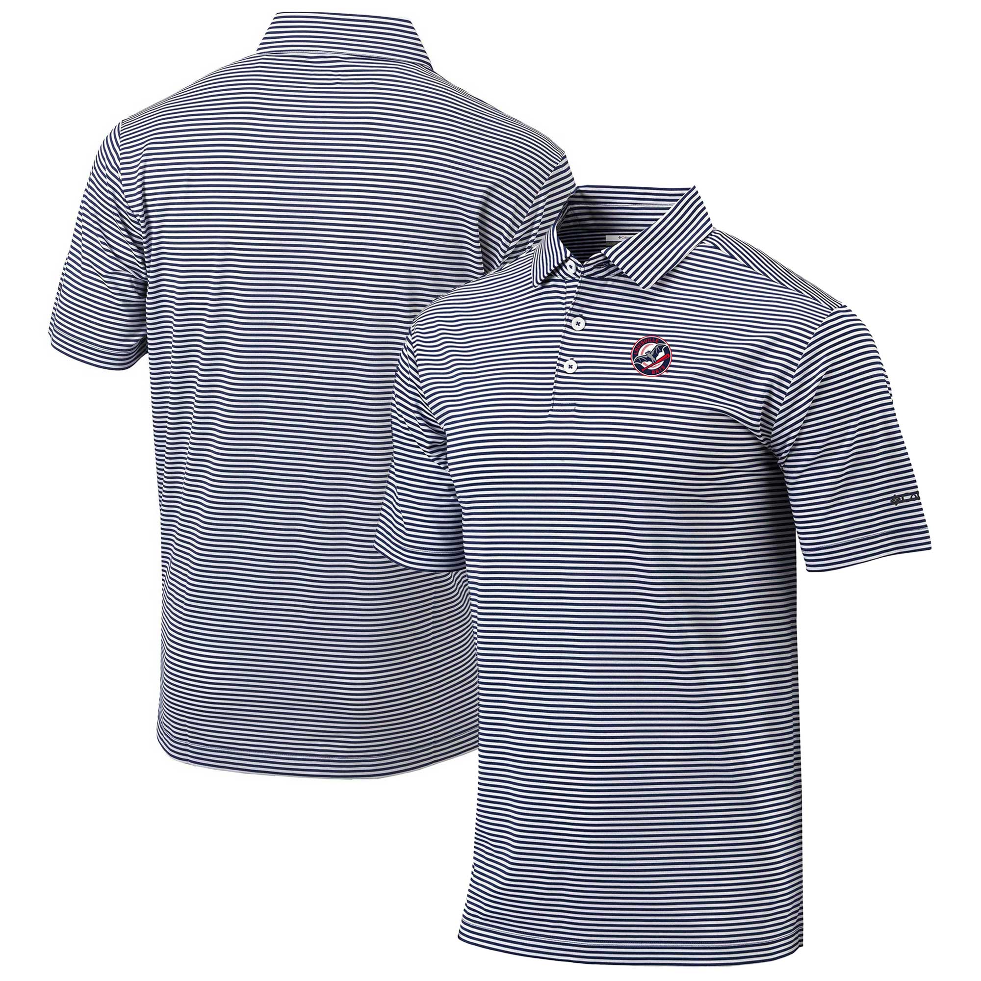 Men’s Columbia Navy Louisville Bats Omni-Wick Club Invite Polo Men’s Columbia Navy Louisville Bats Omni-Wick Club Invite Polo