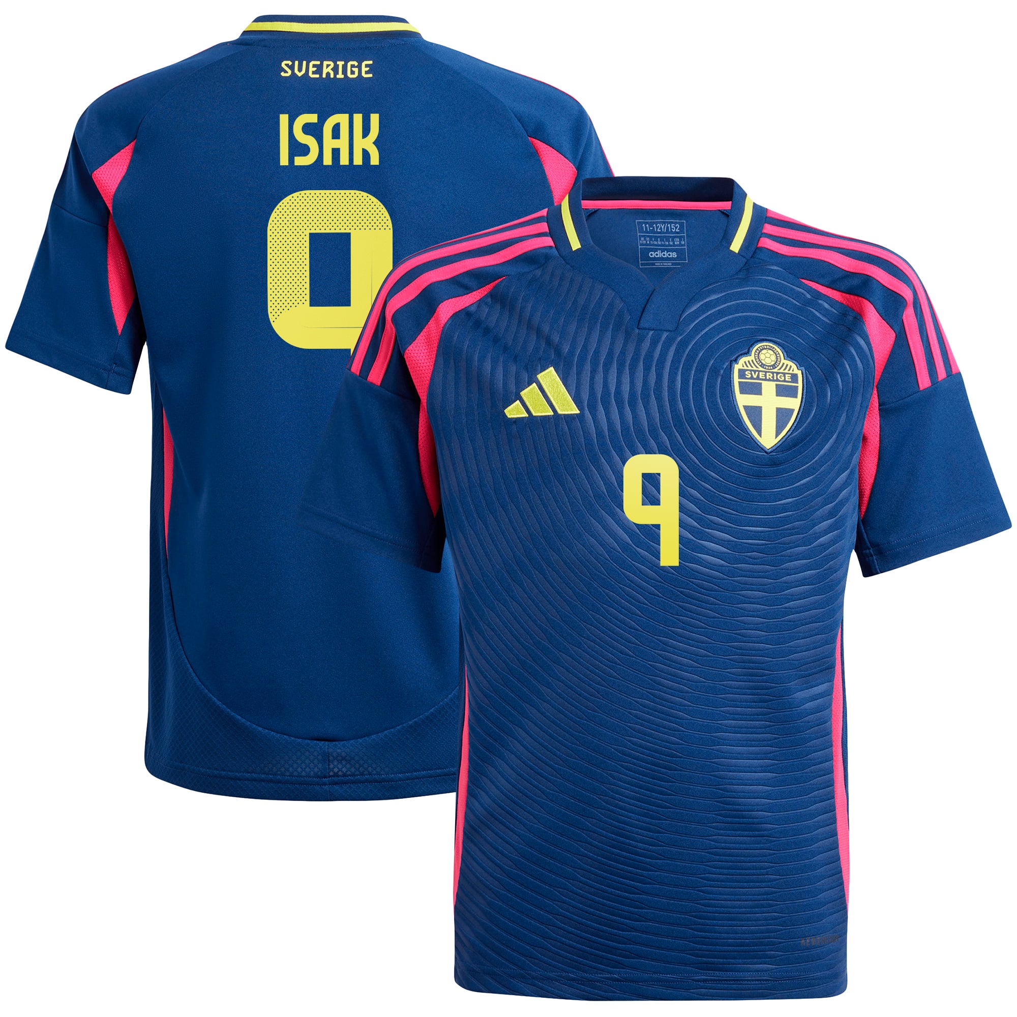 Maillot Extérieur adidas Suède 2024 - Enfant avec flocage Isak 9