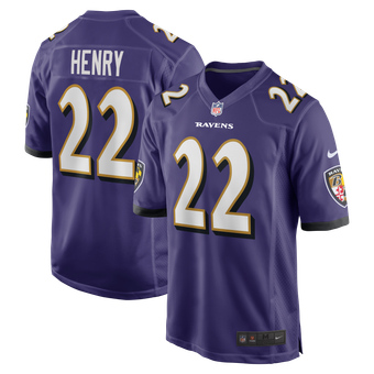 Men's Nike Derrick Henry Purple Baltimore Ravens Game Player Jersey